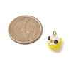 Glass Seed Beaded Bird Charms PALLOY-MZ00971-01-2