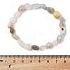 Natural Morganite Bead Stretch Bracelets BJEW-K213-49-3