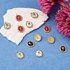 24Pcs 4 Colors Rack Plating Alloy Enamel Pendants FIND-SZ0006-06-3