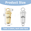 12Pcs 2 Colors Brass Pendants KK-HS0001-45-2