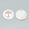 Freshwater Shell Pendants SHEL-Q016-013RG-2