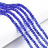 Electroplate Glass Beads Strands EGLA-A044-T6mm-B31-1