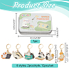 Alloy Enamel Pendant Locking Stitch Marker HJEW-NB00108-2