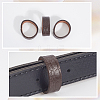4 Sets Cowhide Belt Loop Keepers & Iron Findings FIND-GF0007-61A-01-6
