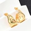 Ion Plating(IP) 304 Stainless Steel Twist Teardrop Stud Earrings EJEW-K244-18G-1