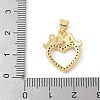 Brass Micro Pave Cubic Zirconia Pendants KK-P294-28G-01-3