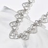 Hollow Hammered 304 Stainless Steel Link Chain Bracelets for Women BJEW-F539-01B-P-4