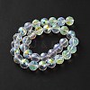 Transparent Electroplate Glass Beads Strands X-EGLA-N002-34D-H01-2