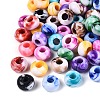 Two Tone Opaque Acrylic European Beads OACR-Q200-22-1