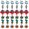 36Pcs 6 Style Polyester Fabrics Computerized Embroidery Cloth Sew on Patches PATC-FG0001-05-1