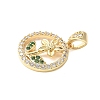 Brass Micro Pave Cubic Zirconia Pendants KK-D357-04B-G-2
