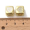 Rack Plating Brass Micro Pave Cubic Zirconia Beads KK-P268-01G-02-2