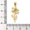 Rack Plating Brass Micro Pave Cubic Zirconia Pendants KK-P241-05G-3