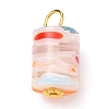 Column Handmade Millefiori Glass Lampwork Charms X-PALLOY-JF00552-2