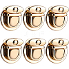 6Pcs Flat Round Alloy Bag Tuck Lock Clasps FIND-CP0003-23G-1