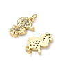 Brass Micro Pave Cubic Zirconia Pendants KK-D502-26C-G-2