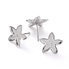 Non-Tarnish 304 Stainless Steel Stud Earring Settings STAS-J032-22-1