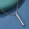304 Stainless Steel Cubic Zirconia Pendant Necklaces NJEW-P167-24P-1