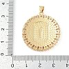 Rack Plating Brass Micro Pave Clear Cubic Zirconia Pendants KK-P287-36D-G-3