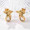 304 Stainless Steel Stud Earrings EJEW-R026-02G-2