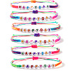 6Pcs Acrylic Beads Braided Bracelets SA1431-1-1