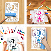 PET Hollow Out Drawing Painting Stencils DIY-WH0421-0064-4