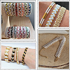 300Pcs 2 Styles 2-Hole Opaque Glass Seed Beads SEED-SC0001-63-6