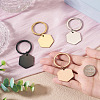 4Pcs 4 Styles Stainless Steel Keychains KEYC-TA0004-81B-5