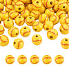 100Pcs Dyed Wood Beads WOOD-CW0001-06-1