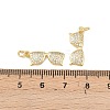 Brass Micro Pave Cubic Zirconia Pendants KK-P339-17G-3