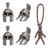 4Pcs Helmet Brass Beads FIND-UN0007-84AS-1