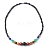 Natural Mixed Gemstone Graduated Beaded Necklace NJEW-JN04483-4