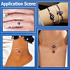 2 Strands Handmade Evil Eye Lampwork Beads Strands LAMP-PA0001-49-5