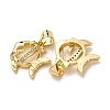 Brass Micro Pave Cubic Zirconia Pendants KK-A271-07E-G-2