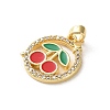 Brass Micro Pave Cubic Zirconia Pendants LS-KK-P320-09B-G-2