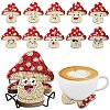 Mushroom DIY Diamond Painting Coaster Kits PW-WGEB53C-01-1