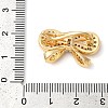 Brass Micro Pave Clear Cubic Zirconia Fold Over Clasps KK-G505-29G-3