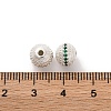 Brass Micro Pave Cubic Zirconia Beads KK-C071-08S-4