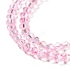 Transparent Electroplate Glass Beads Strands EGLA-S056-4mm-17-3