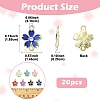20Pcs Alloy Enamel 5-Petal Flower Connector Charms FIND-YW0009-33A-3