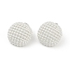 Hollow Half Round Brass Stud Earrings EJEW-Q391-21S-01-2