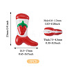 5Pcs Boot Baking Paint Glass Enamel  Beads LAMP-TADJ0001-08J-4