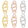 GOMAKERER 6Pcs 3 Colors 925 Sterling Silver S-Hook Clasps FIND-GO0001-44A-1