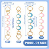 4Pcs 4 Styles Alloy Enamel Moon Link Chain Bag Extension Chains AJEW-TA0003-13-3