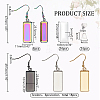 DIY Blank Rectangle 304 Stainless Steel Dangle Earrings Making Kit DIY-PH0022-95-2