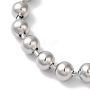 Non-Tarnish 304 Stainless Steel Beads Ball Chain Bracelets for Women BJEW-B092-02A-P-2