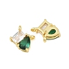 Brass Pave Cubic Zirconia Charms CU-CBA6A75-03G-12-2