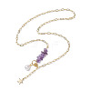 Natural Amethyst Chip Beads Necklaces NJEW-JN04943-4