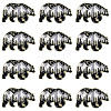 12Pcs Alloy Enamel Brooches JEWB-WR0001-13-1