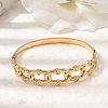 304 Stainless Steel Rhinestone Hinged Bangles for Women BJEW-B168-19G-2
